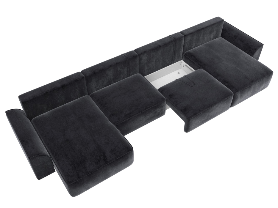 Диваны еврокнижки, Диван п-образный Лига-048 НПБ лонг, велюр TOWER