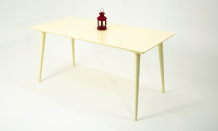 Стол Монте 120 слоновая кость со стульями Франк слоновая кость рогожка серый