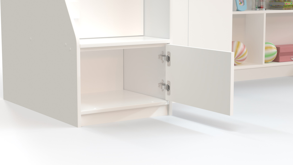 Для подростков, Кровать двухъярусная с угловой лестницей Ridgimmi 4.3