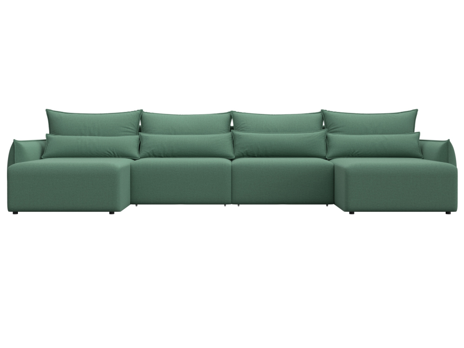 Диваны еврокнижки, Диван П-образный Лига-051 НПБ Лонг, рогожка Амур