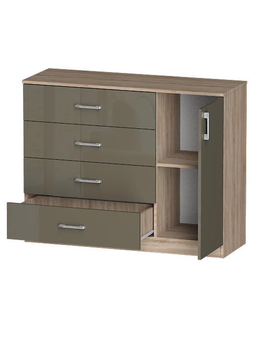 Комоды, Комод Лайф 115*40*90 Дуб сонома