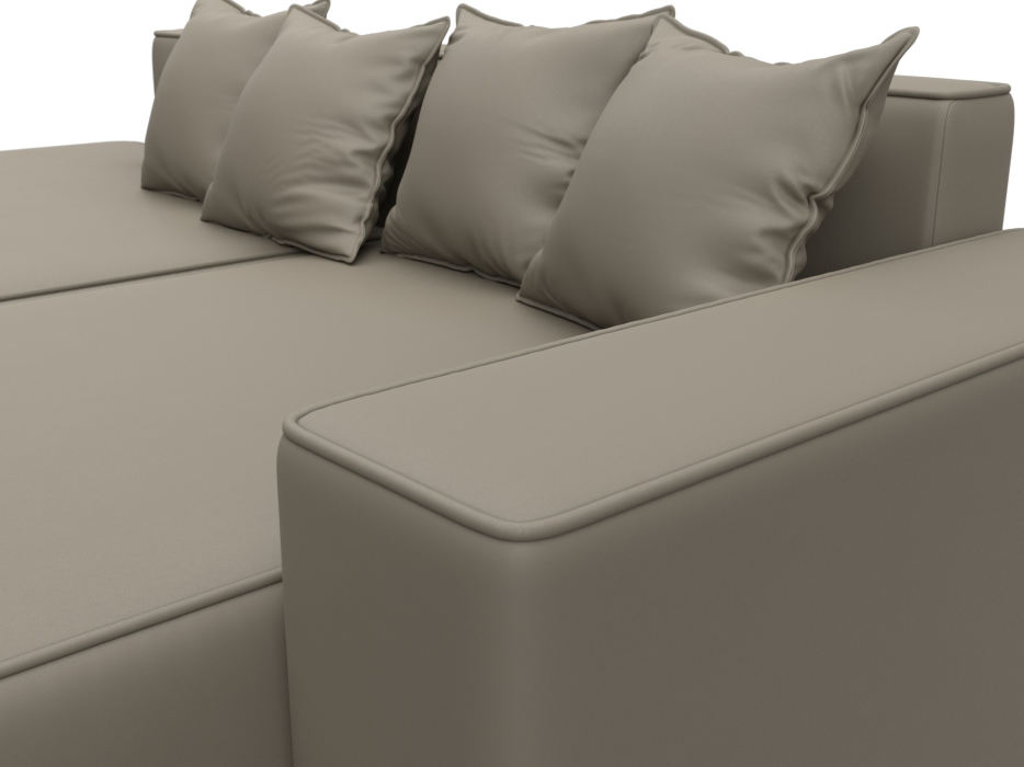 Диваны угловые в гостиную, Диван угловой Лига-079 угол правый, экокожа GRIFON