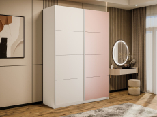 Шкафы-купе 2-х дверные, Шкаф-купе Прайм 2-х дверный ДСП/Стекло пудра/Доводчики 140х57х230