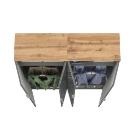 Шкаф для одежды с четырьмя зеркальными дверками Октава