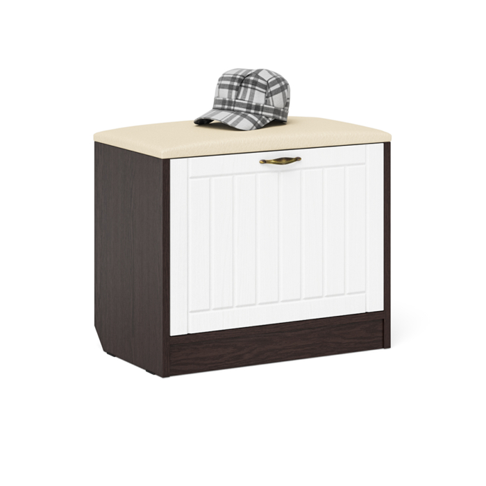 Прихожие, Шкаф для прихожей с обувницей с сиденьем П-6 № 10 МДФ фрезеровка прованс