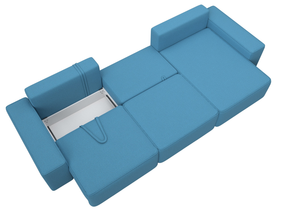 Диваны угловые в гостиную, Диван угловой Лига-074 угол универсальный, рогожка Амур