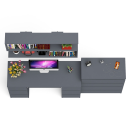 Стол письменный Мори МС-2 с комодом МК800 4 ящика и полкой 1200