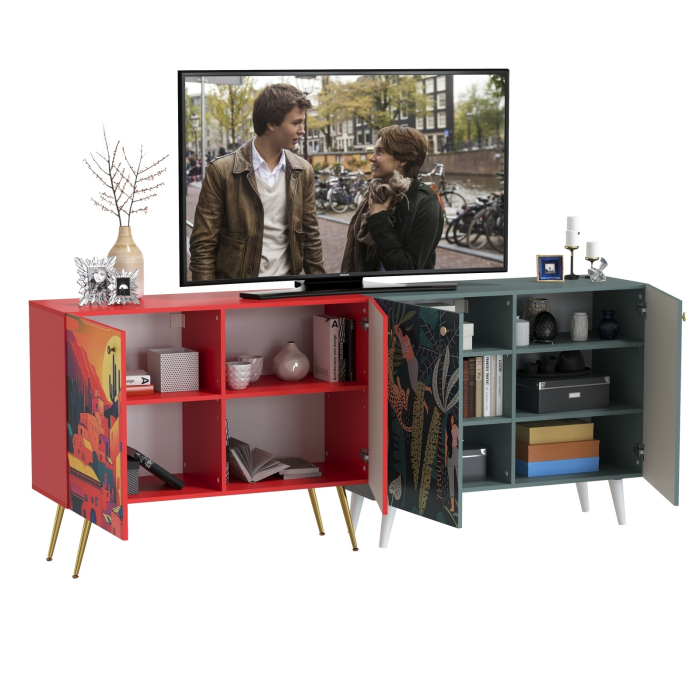 ТВ-тумбы, Комоды с рисунками на фасадах Либера и Кармин