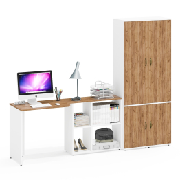 Письменный стол-трансформер Лидер-8 и два пенала для одежды и белья 21Б