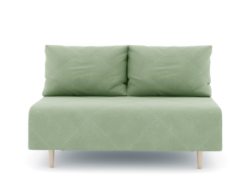 Диван прямой нераскладной Милли мини 2-х  местный без подлокотников, велюр