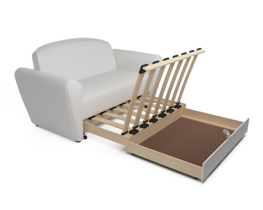 Диваны кровати со спальным местом, Диван прямой выкатной Квартет (Экокожа)