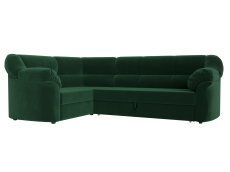 Диваны угловые в гостиную, Диван угловой Карнелла левый угол, велюр