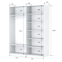 Шкаф-купе Прайм 2-х дверный Стекла хаки/Доводчики 120х57х230