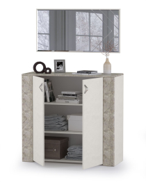 Комод с зеркалом Амели 13.107+Зерк шёлковый камень/бетон чикаго беж