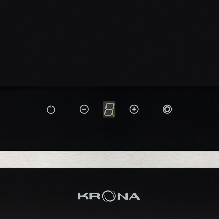 Вытяжки, Вытяжка кухонная KRONA DOMENIKA 600 BLACK/INOX S