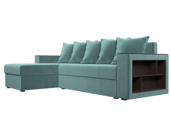 Диван угловой Дубай Лайт, велюр, левый угол