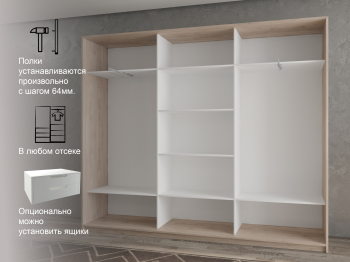 Шкаф-купе 3х дверный Кааппи 11 180х45