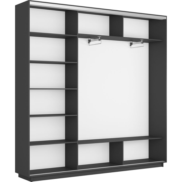 Шкафы-купе 3-х дверные, Шкаф-купе Экспресс 3-х дверный Фотопечать Квадрат Стекла 180х45х240