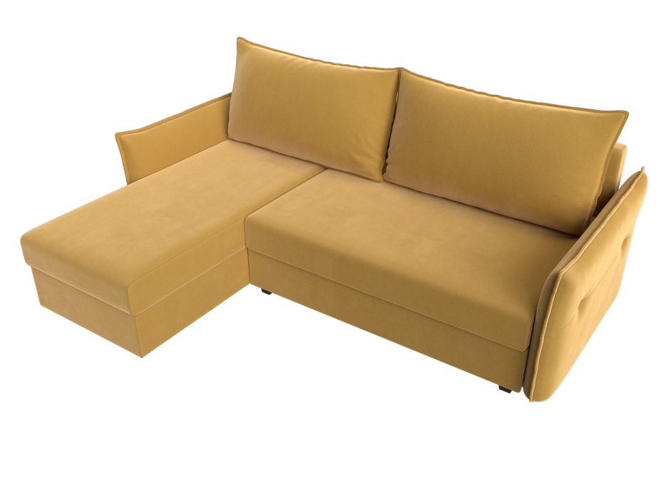 Диваны угловые в гостиную, Угловой диван Лига-004 левый угол, микровельвет