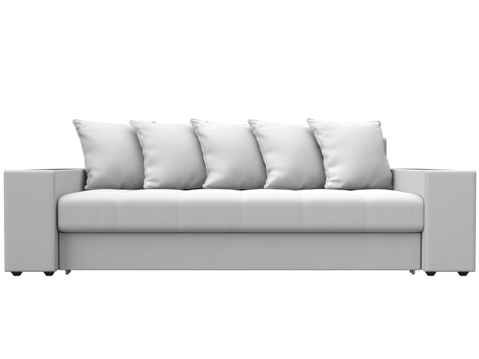 Диваны еврокнижки, Диван прямой Дубай полки справа, экокожа GRIFON