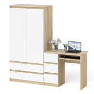 Компьютерные столы, Стол компьютерный с тремя ящиками слева и шкаф-комод МШ900 три ящика и две двери Мори