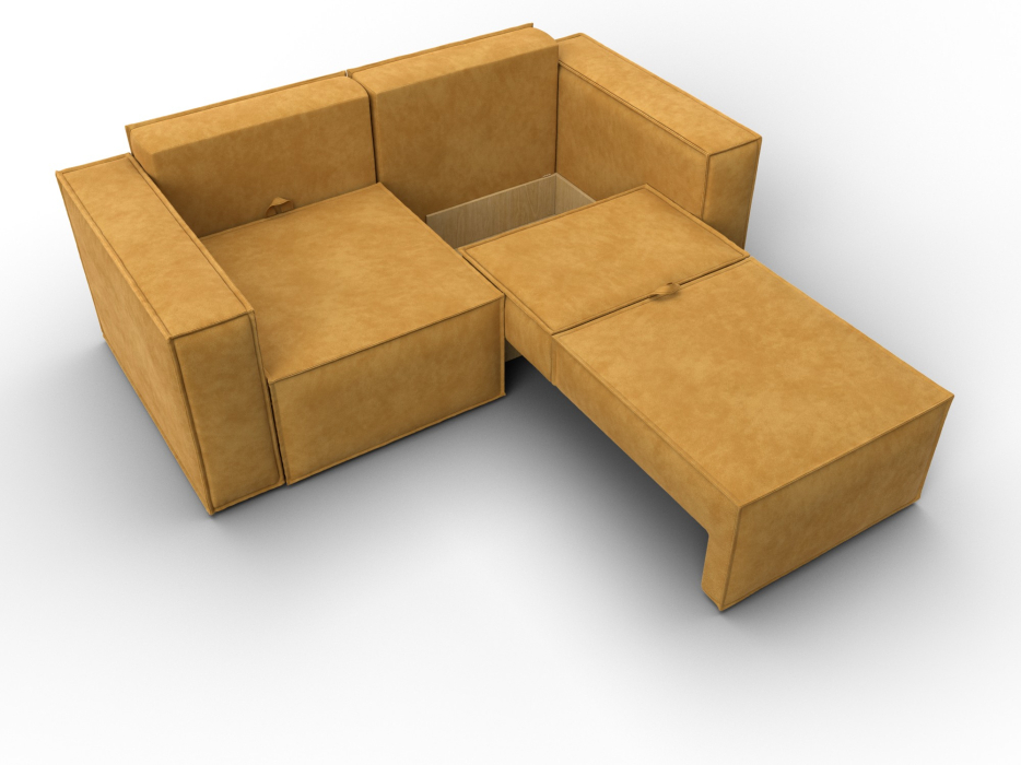 Диваны кровати со спальным местом, Диван прямой Куба мини, велюр BRUT