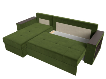 Диван угловой Дубай Лайт, микровельвет, левый угол