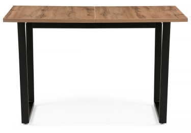 Стол деревянный раскладной Лота Лофт 120 25 мм (матовый черный)