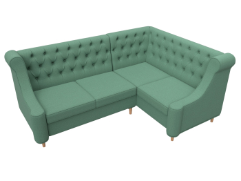 Диван кухонный угловой Бронкс правый угол, рогожка Амур