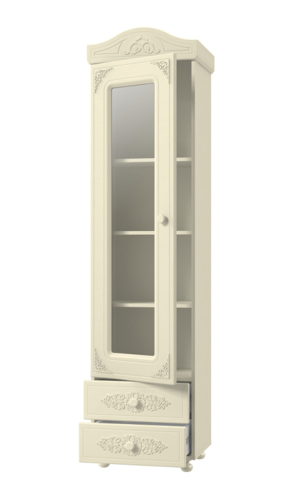 Шкафы пеналы, Шкаф-пенал со стеклом Ассоль плюс АС-1