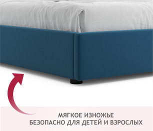 Мягкая кровать-софа без изголовья Base 1600 с подъемным механизмом