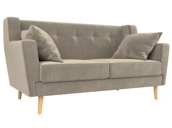 Прямой диван Брайтон 2, микровельвет