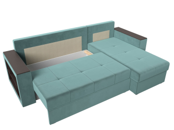 Диван угловой Дубай Лайт, велюр, правый угол