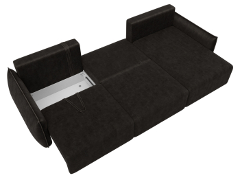 Диван угловой Лига-051 НПБ Лонг угол универсальный, велюр BRUT