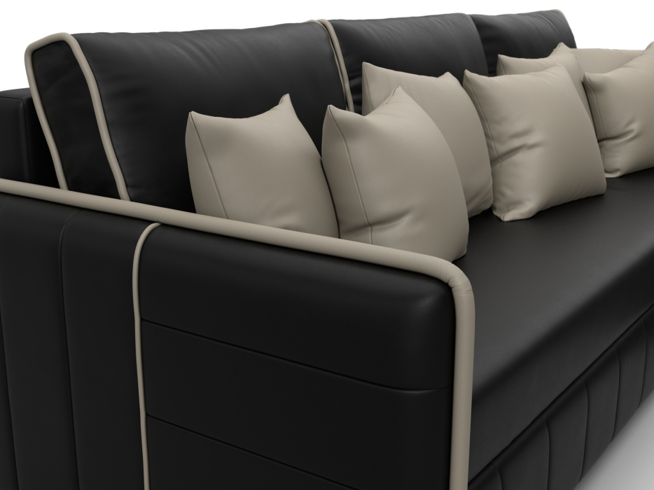 Диваны угловые в гостиную, Диван угловой Лига-078 угол универсальный, экокожа GRIFON