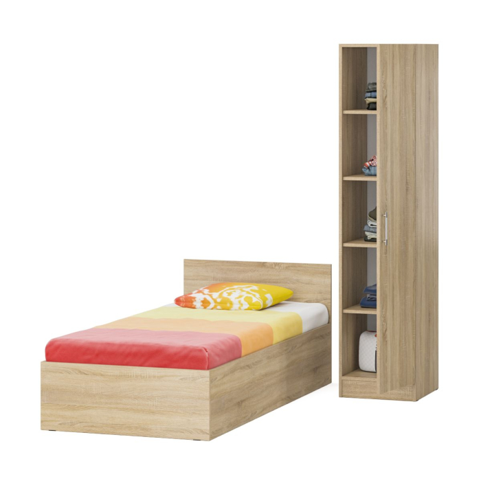 Спальные гарнитуры, Кровать односпальная 900 с пеналом Стандарт