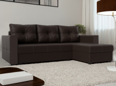 Диваны угловые в гостиную, Угловой диван Валенсия Лайт правый угол, экокожа