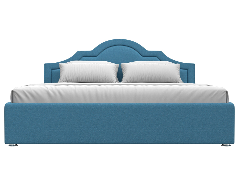 Мягкая кровать, Кровать интерьерная Афина 180, рогожка Амур