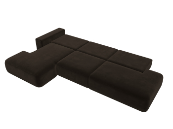 Диван угловой Лига-036 Модерн Лонг левый угол, микровельвет