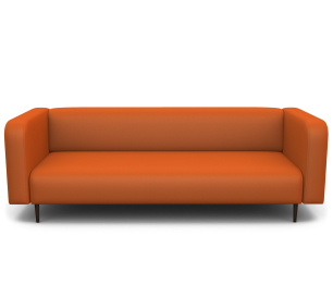 Диван офисный 3-х местный Акцент экокожа