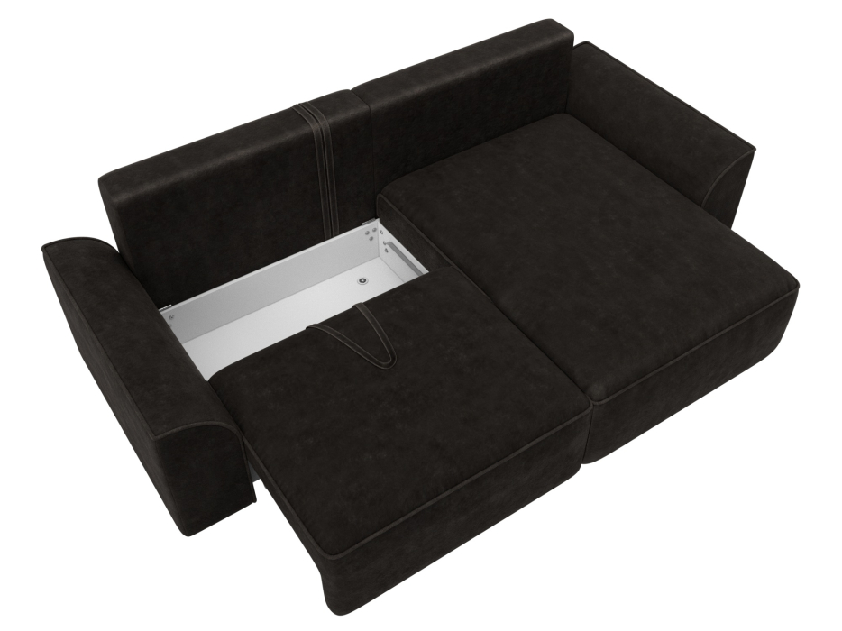 Диваны угловые в гостиную, Диван угловой Лига-048 НПБ, велюр BRUT