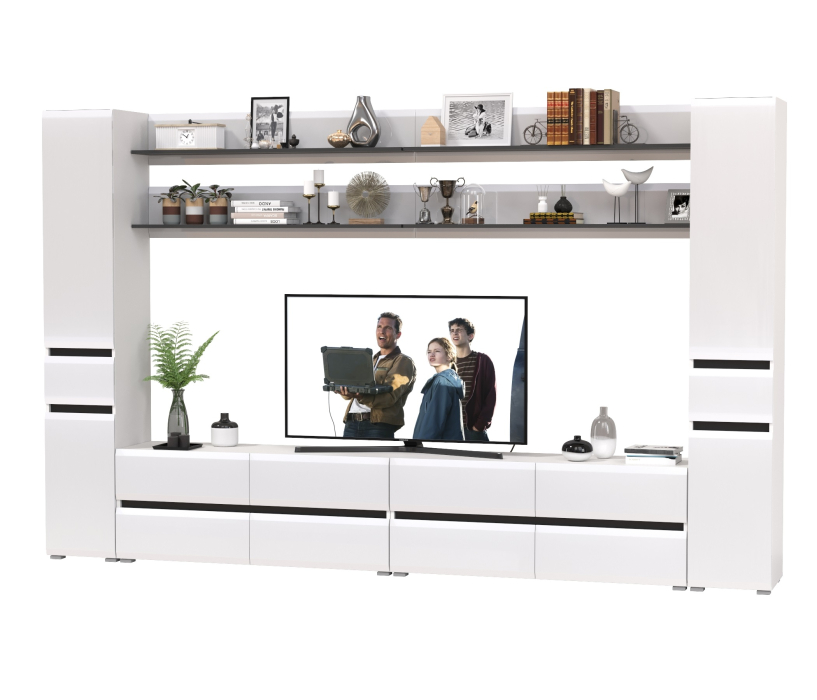 Стенки для гостиной, Сидней стенка в гостиную модульная № 124