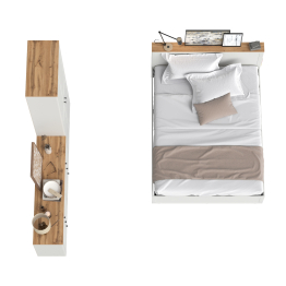 Кровать с ортопедическим основанием для матраса 1600х2000 и шкаф Остин 16.307 с комодом 6-ть ящиков