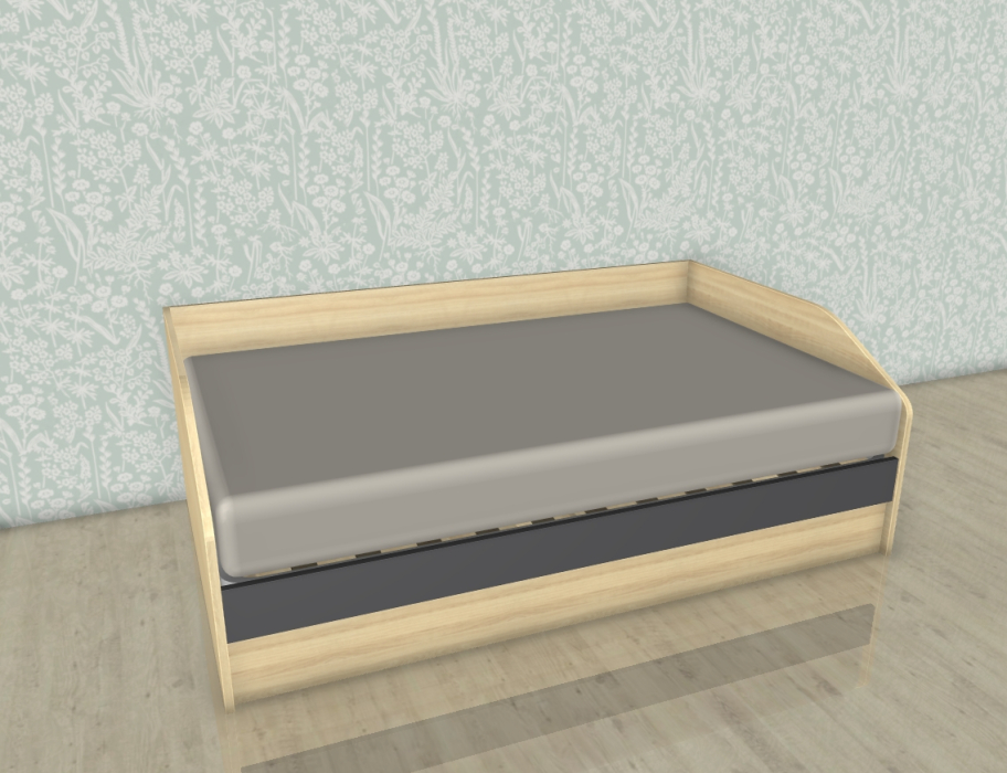 Кровати 120х200, Модульная система Карина Кровать КР-119 Ясень Асахи