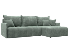 Диваны угловые в гостиную, Диван угловой Лига-054 НПБ угол универсальный, велюр BRUT