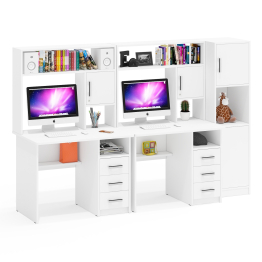 Стенка из компьютерных столов для двоих человек СК-9