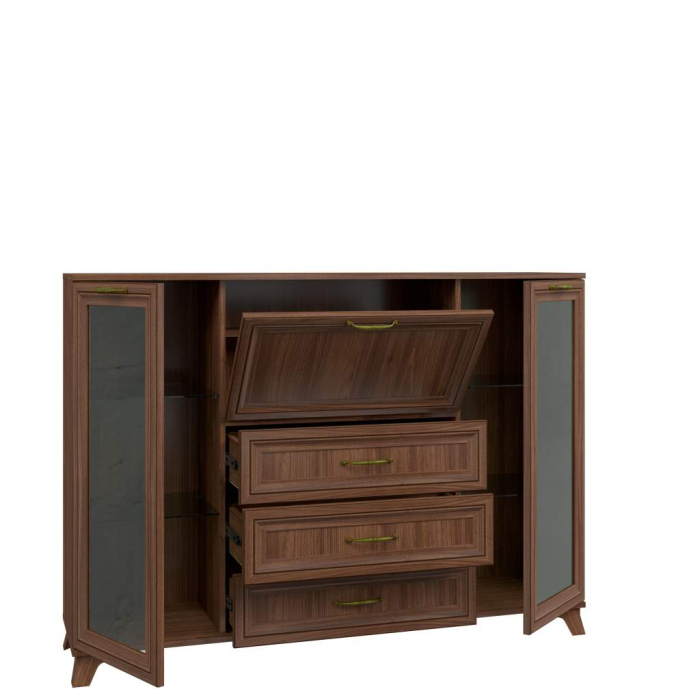 Комоды, Комод со стеклом Ариэль КМ-2