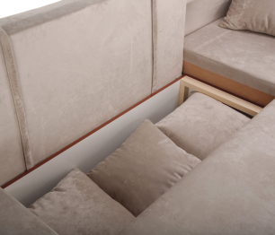 Угловой диван Марго 1 правый, велюр