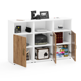 Три тумбы с нишами и дверками Лидер-8 МД 3-19.