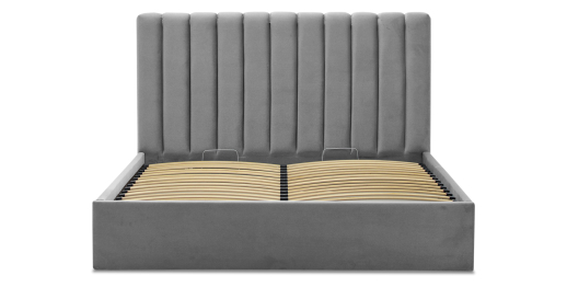 Двуспальная кровать СТРАЙП 180х200, с подъемным механизмом, велюр